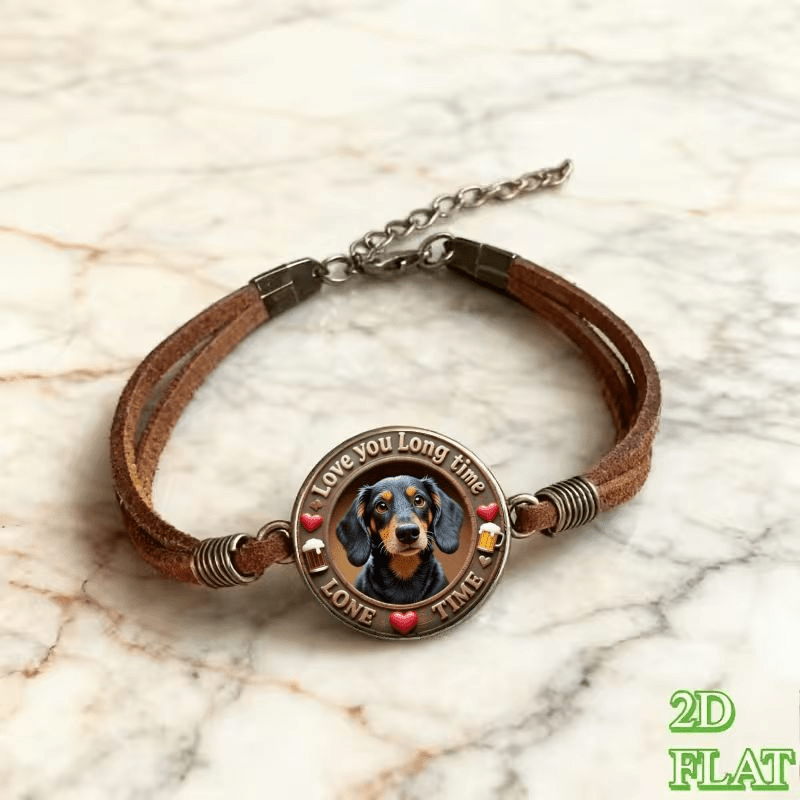 2D Flat Pattern Vintage Bracelet, Fashion Gift